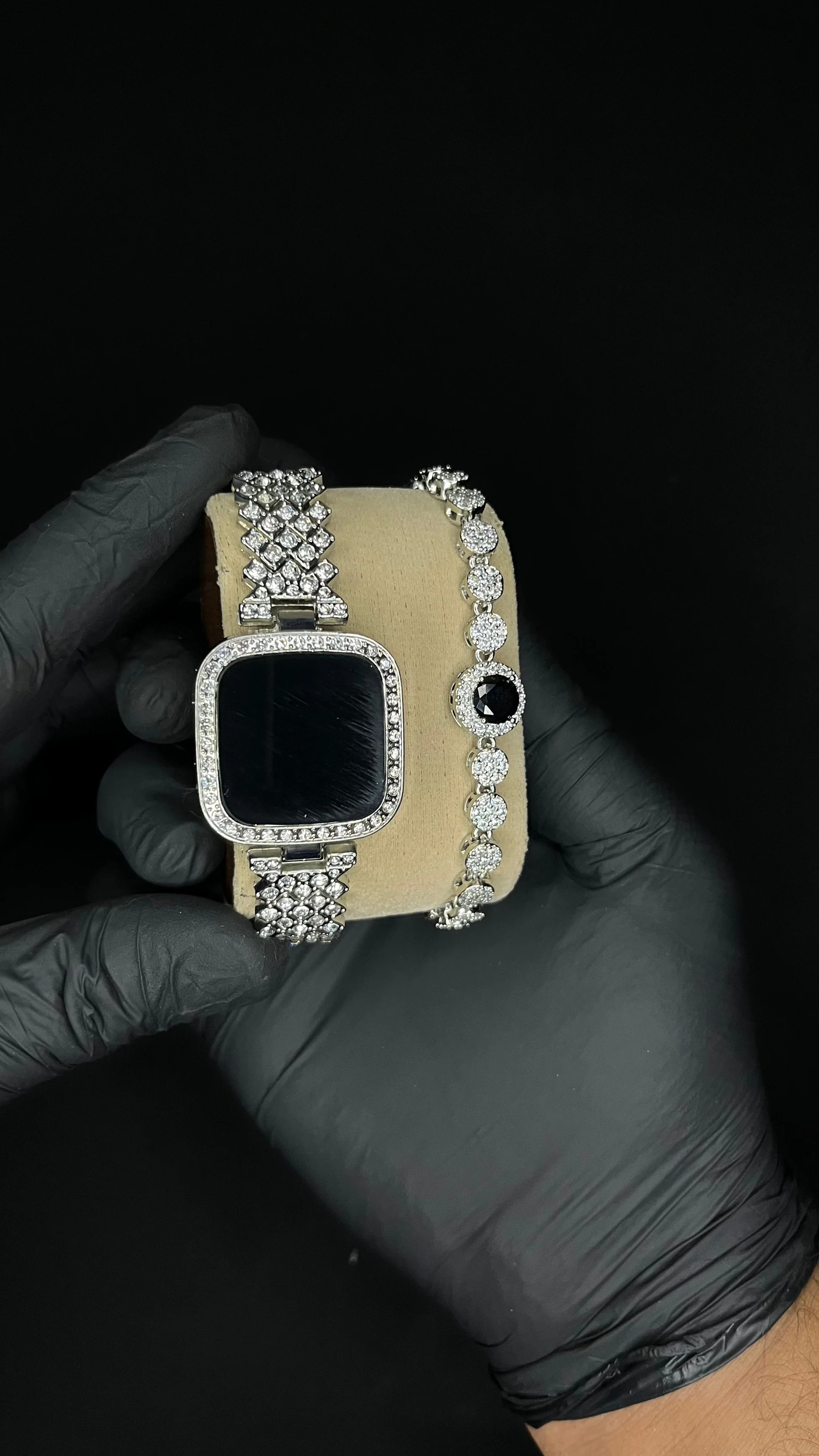 LED Ladies Watch with Elegant Stone Bracelet – Perfect Gift with Free Delivery & Box - Image 4